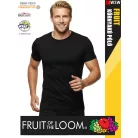 Fruit of the Loom VALUEWEIGHT BLACK pamut férfi póló - 165g/m2