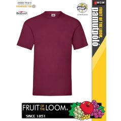   Fruit of the Loom VALUEWEIGHT BURGUNDY pamut férfi póló - 165g/m2