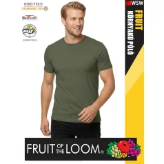   Fruit of the Loom VALUEWEIGHT CLASSICOLIVE pamut férfi póló - 165g/m2
