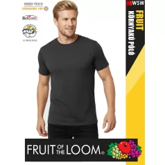   Fruit of the Loom VALUEWEIGHT DARKHEATHERGREY pamutgazdag férfi póló - 165g/m2