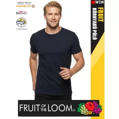   Fruit of the Loom VALUEWEIGHT DEEPNAVY pamut férfi póló - 165g/m2