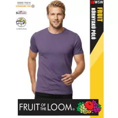   Fruit of the Loom VALUEWEIGHT HEATHERPURPLE pamutgazdag férfi póló - 165g/m2