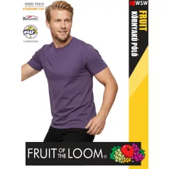   Fruit of the Loom VALUEWEIGHT HEATHERPURPLE pamutgazdag férfi póló - 165g/m2