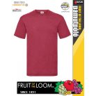 Fruit of the Loom VALUEWEIGHT HEATHERRED pamut férfi póló - 165g/m2