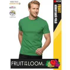   Fruit of the Loom VALUEWEIGHT KELLYGREEN pamut férfi póló - 165g/m2