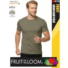   Fruit of the Loom VALUEWEIGHT KHAKI pamut férfi póló - 165g/m2