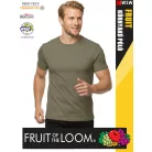 Fruit of the Loom VALUEWEIGHT KHAKI pamut férfi póló - 165g/m2