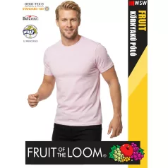   Fruit of the Loom VALUEWEIGHT LIGHTPINK pamut férfi póló - 165g/m2