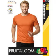   Fruit of the Loom VALUEWEIGHT ORANGE pamut férfi póló - 165g/m2