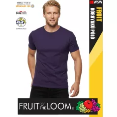   Fruit of the Loom VALUEWEIGHT PURPLE pamut férfi póló - 165g/m2