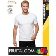   Fruit of the Loom VALUEWEIGHT WHITE pamut férfi póló - 165g/m2