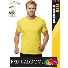   Fruit of the Loom VALUEWEIGHT YELLOW pamut férfi póló - 165g/m2