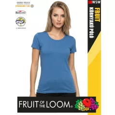   Fruit of the Loom VALUEWEIGHT AZUREBLUE pamut női póló - 165g/m2