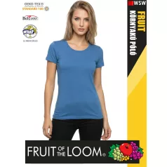   Fruit of the Loom VALUEWEIGHT AZUREBLUE pamut női póló - 165g/m2