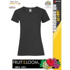 Fruit of the Loom VALUEWEIGHT BLACK pamut női póló - 165g/m2