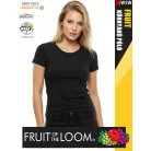 Fruit of the Loom VALUEWEIGHT BLACK pamut női póló - 165g/m2
