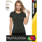Fruit of the Loom VALUEWEIGHT BOTTLEGREEN pamut női póló - 165g/m2