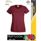 Fruit of the Loom VALUEWEIGHT BURGUNDY pamut női póló - 165g/m2