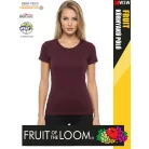 Fruit of the Loom VALUEWEIGHT BURGUNDY pamut női póló - 165g/m2