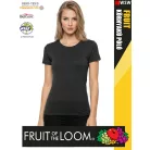 Fruit of the Loom VALUEWEIGHT DARKHEATHERGREY pamutgazdag női póló - 165g/m2