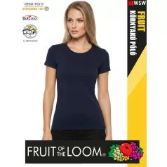   Fruit of the Loom VALUEWEIGHT DEEPNAVY pamut női póló - 165g/m2