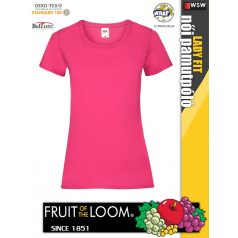   Fruit of the Loom VALUEWEIGHT FUCHSIA női pamut póló - 165g/m2