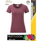 Fruit of the Loom VALUEWEIGHT HEATHERBURGUNDY női póló - 165g/m2