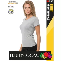   Fruit of the Loom VALUEWEIGHT HEATHERGREY pamut női póló - 165g/m2