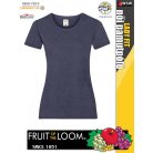 Fruit of the Loom VALUEWEIGHT HEATHERNAVY női póló - 165g/m2