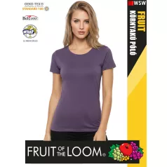   Fruit of the Loom VALUEWEIGHT HEATHERPURPLE pamutgazdag női póló - 165g/m2