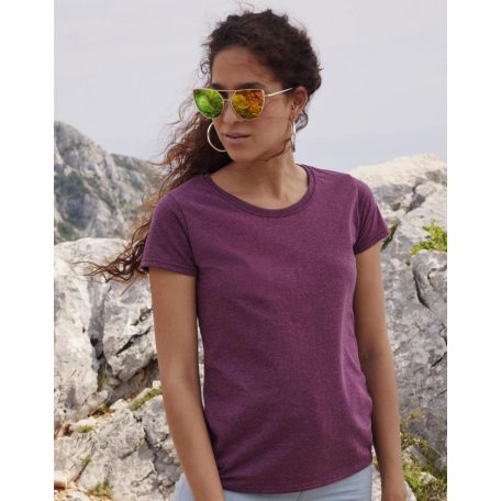 Fruit of the Loom VALUEWEIGHT HEATHERRED női póló - 165g/m2
