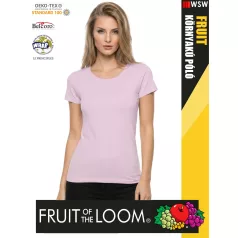   Fruit of the Loom VALUEWEIGHT LIGHTPINK pamut női póló - 165g/m2