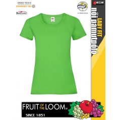   Fruit of the Loom VALUEWEIGHT LIME női pamut póló - 165g/m2