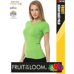   Fruit of the Loom VALUEWEIGHT LIME pamut női póló - 165g/m2