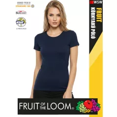   Fruit of the Loom VALUEWEIGHT NAVY pamut női póló - 165g/m2