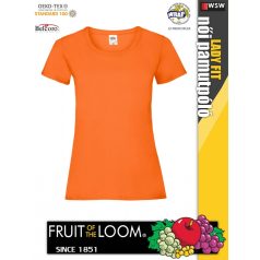   Fruit of the Loom VALUEWEIGHT ORANGE női pamut póló - 165g/m2