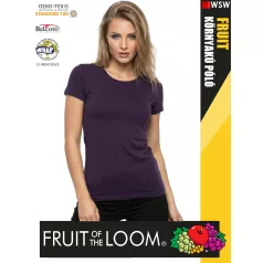   Fruit of the Loom VALUEWEIGHT PURPLE pamut női póló - 165g/m2