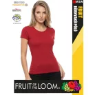 Fruit of the Loom VALUEWEIGHT RED pamut női póló - 165g/m2