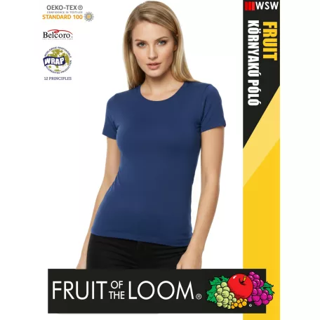Fruit of the Loom VALUEWEIGHT RETROHEATHERROYAL pamutgazdag női póló - 165g/m2