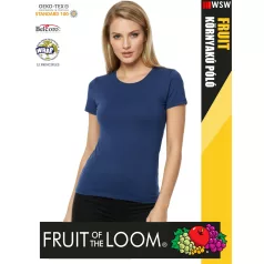   Fruit of the Loom VALUEWEIGHT RETROHEATHERROYAL pamutgazdag női póló - 165g/m2
