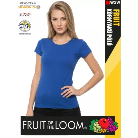 Fruit of the Loom VALUEWEIGHT ROYALBLUE pamut női póló - 165g/m2