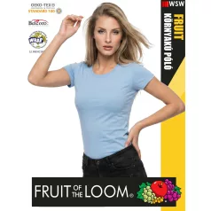   Fruit of the Loom VALUEWEIGHT SKYBLUE pamut női póló - 165g/m2