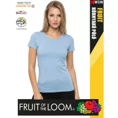   Fruit of the Loom VALUEWEIGHT SKYBLUE pamut női póló - 165g/m2