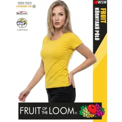  Fruit of the Loom VALUEWEIGHT SUNFLOWER pamut női póló - 165g/m2