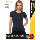Fruit of the Loom VALUEWEIGHT VINTAGEHEATHERNAVY pamutgazdag női póló - 165g/m2