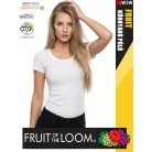Fruit of the Loom VALUEWEIGHT WHITE pamut női póló - 165g/m2