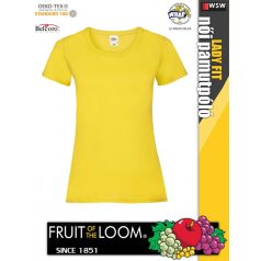   Fruit of the Loom VALUEWEIGHT YELLOW női pamut póló - 165g/m2
