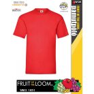 Fruit of the Loom ICONIC 195 RED finompamut férfi póló - 195g/m2