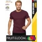 Fruit of the Loom ICONIC 150 BURGUNDY finompamut férfi póló - 150g/m2