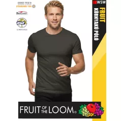   Fruit of the Loom ICONIC 150 DARKHEATHERGREY finompamut férfi póló - 150g/m2